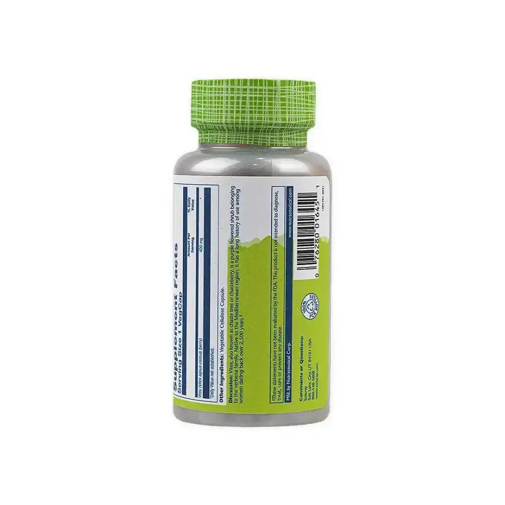 Solaray - Solaray Vitex 400mg 100vegcap - Pharmazone - 