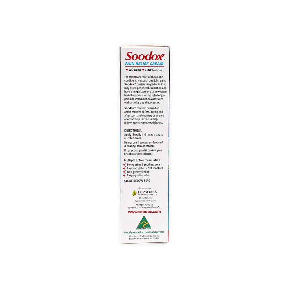 SOODOX PAIN RELIEF CREAM 100 GM