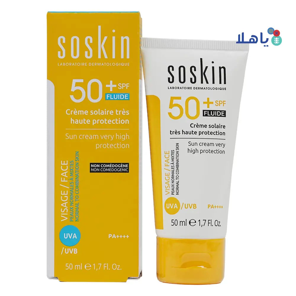 Soskin Sun Cream Face Fluide Very High Pro Spf 50+ 50ml