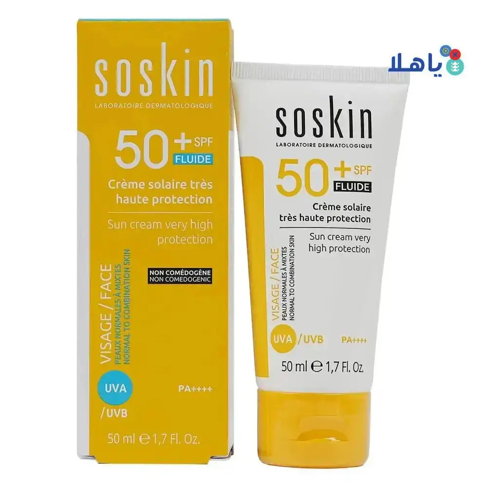 SOSKIN - Soskin Sun Cream Face Fluide Very High Pro Spf 50+ 50ml - Pharmazone - 