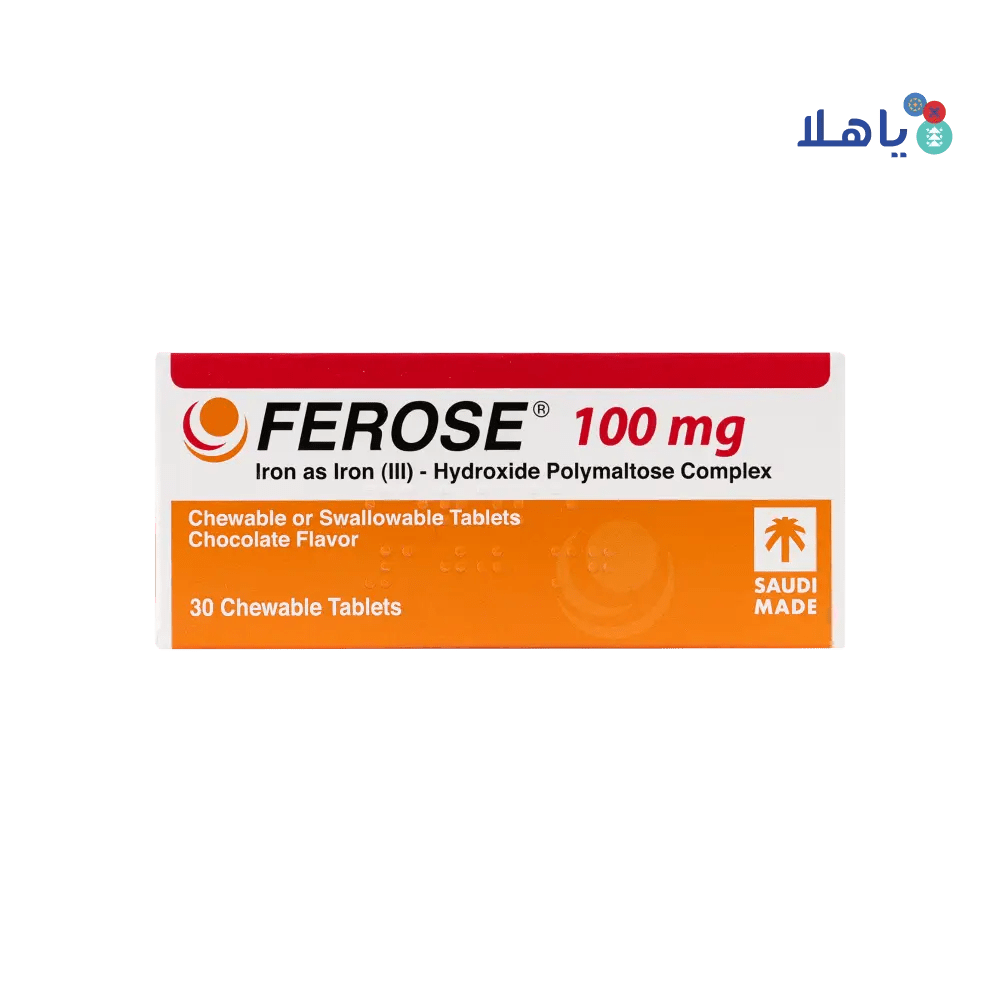 SPIMACO - Ferose 100Mg 30 Chewable Tablets - Pharmazone - 