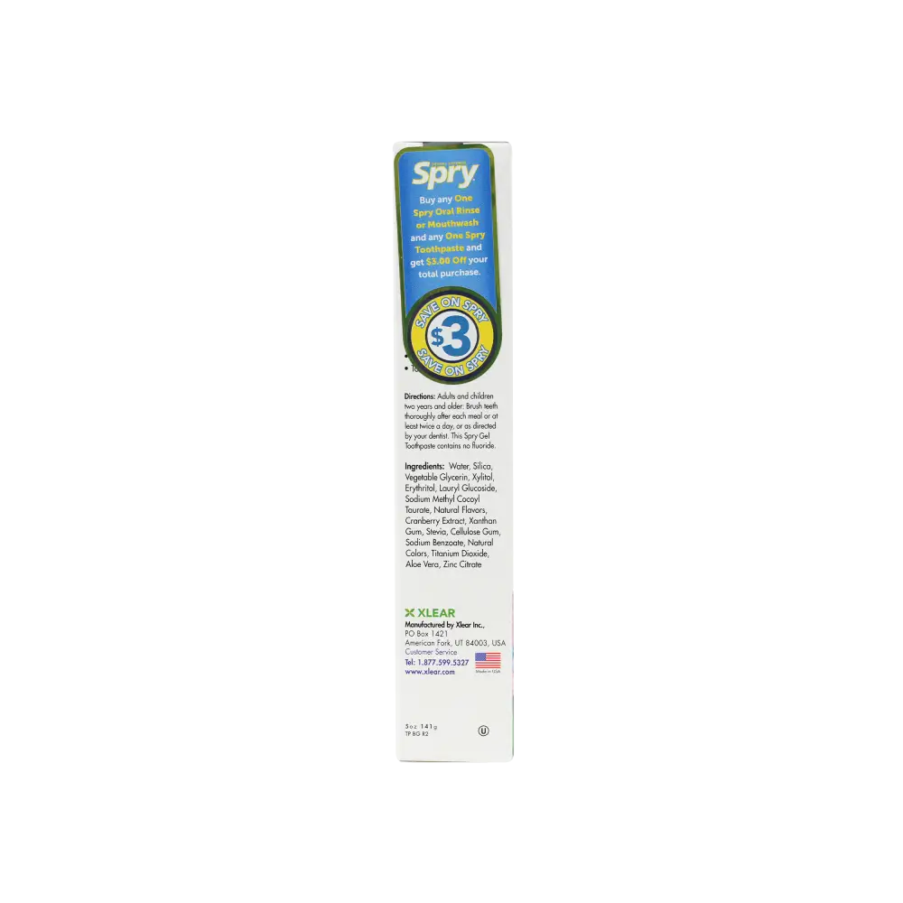 Spry Kids Bubblegum Fluoride Free Toothpaste 141g