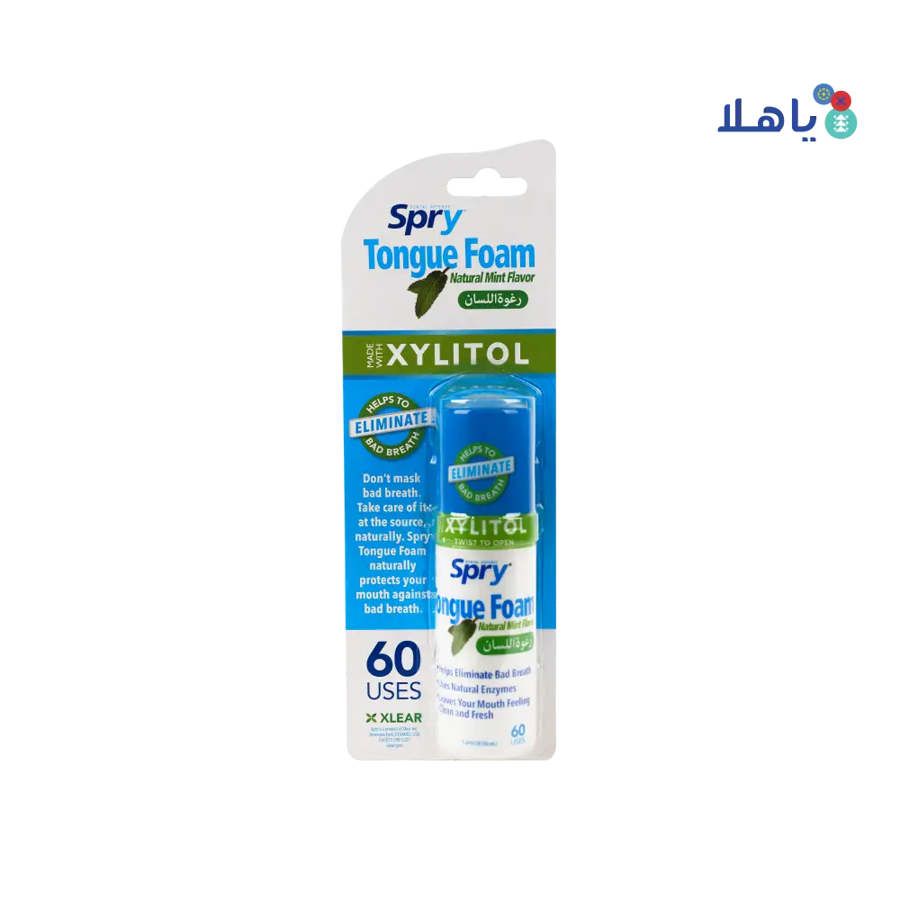 SPRY TONGUE FOAM  XYLITOL 60 USES 50ML