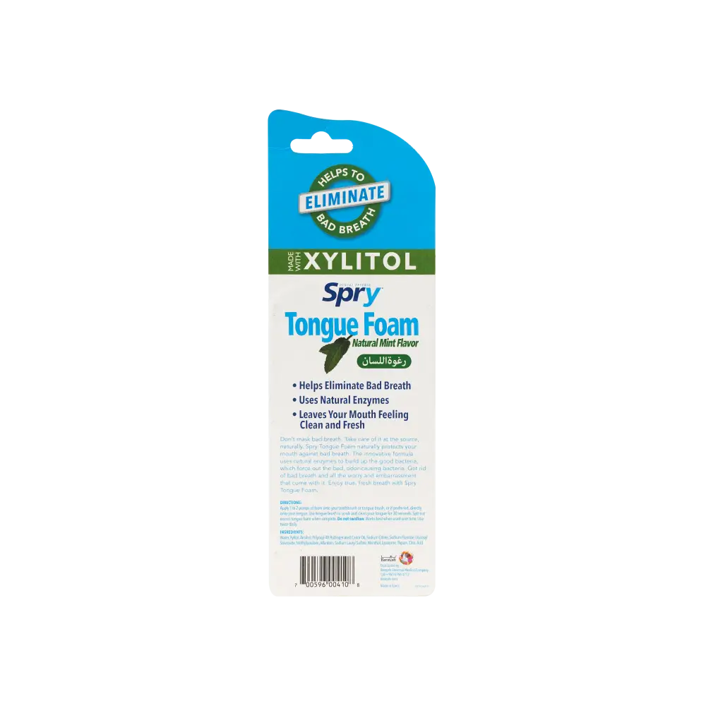 SPRY TONGUE FOAM  XYLITOL 60 USES 50ML