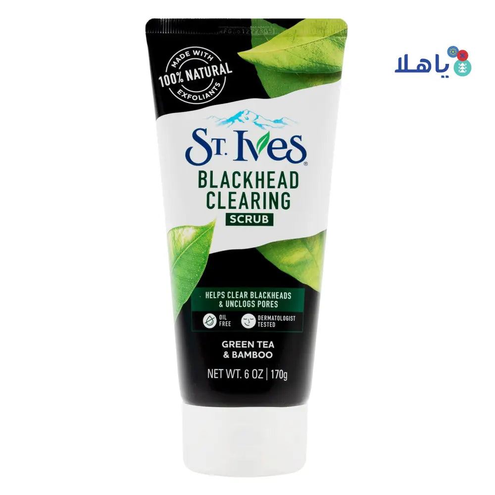 St.Ives Blackhead Clearing Scrub 170g-Green Tea & Bamboo