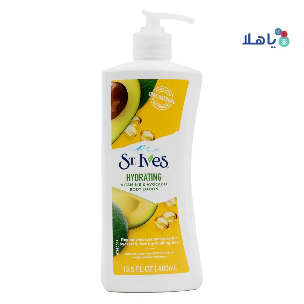 St.Ives Hydrating Body Lotion 400ml-Vitamin E & Avocado