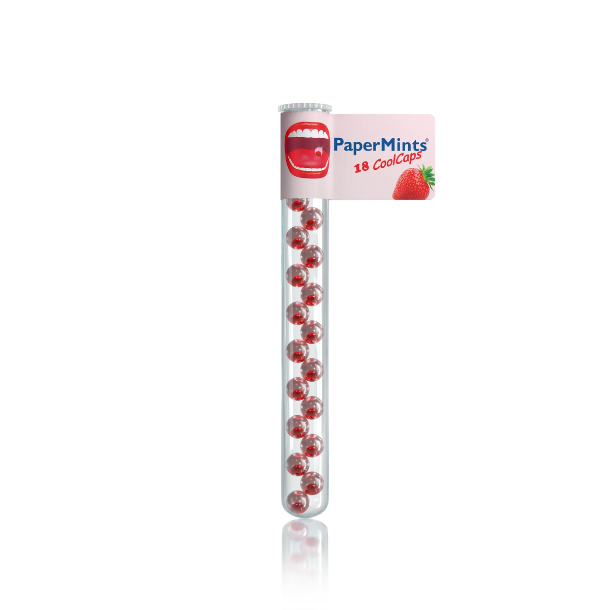 50953-Gift Paper Mints 18 Cool Caps - Strawberry