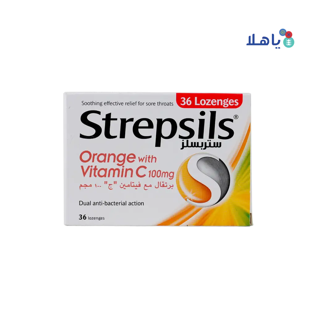 STREPSILS ORANGE WITH VITAMIN-C 36 LOZ