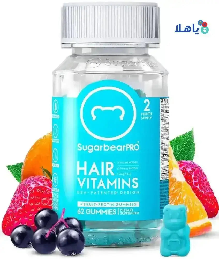 SUGAR BEAR - Sugar Bear Pro Hair Vitamins 62 Gummies - Pharmazone - 