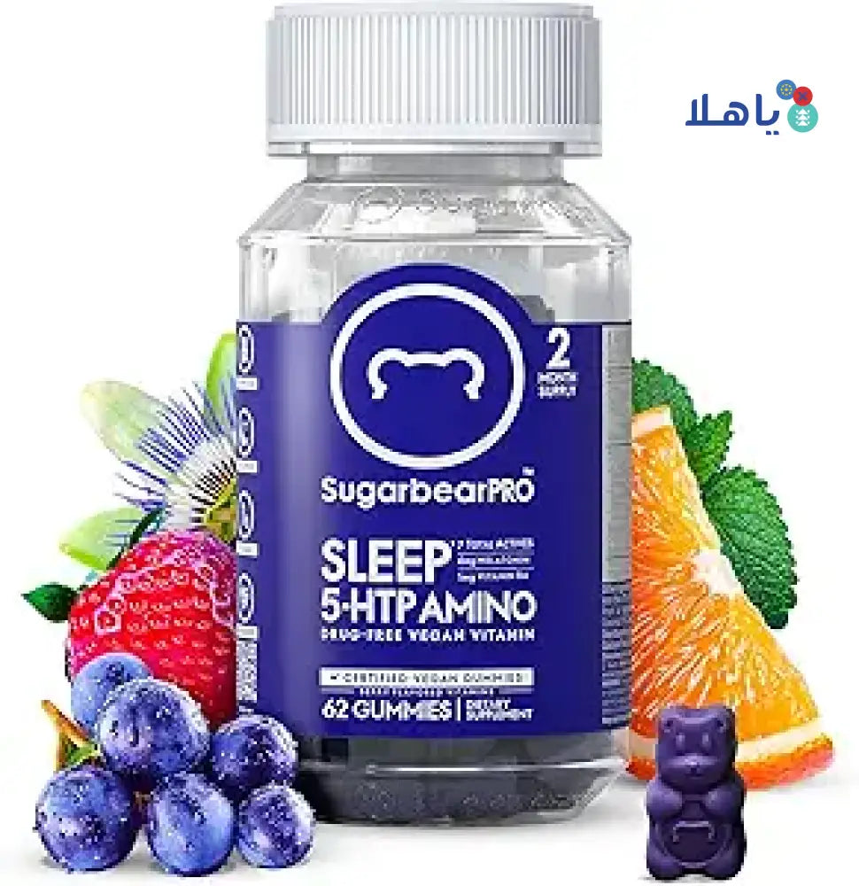 Sugar Bear Pro Sleep 5-HTP Amino 62 Gummies