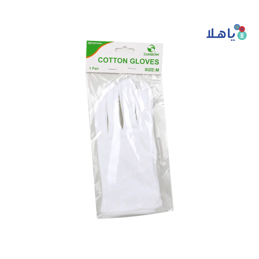 Sumbow Cotton Gloves White 2pcs-M