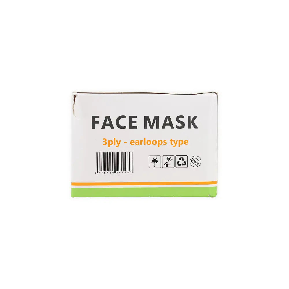 Sumbow Face Mask 3ply Earloop 50pcs-White