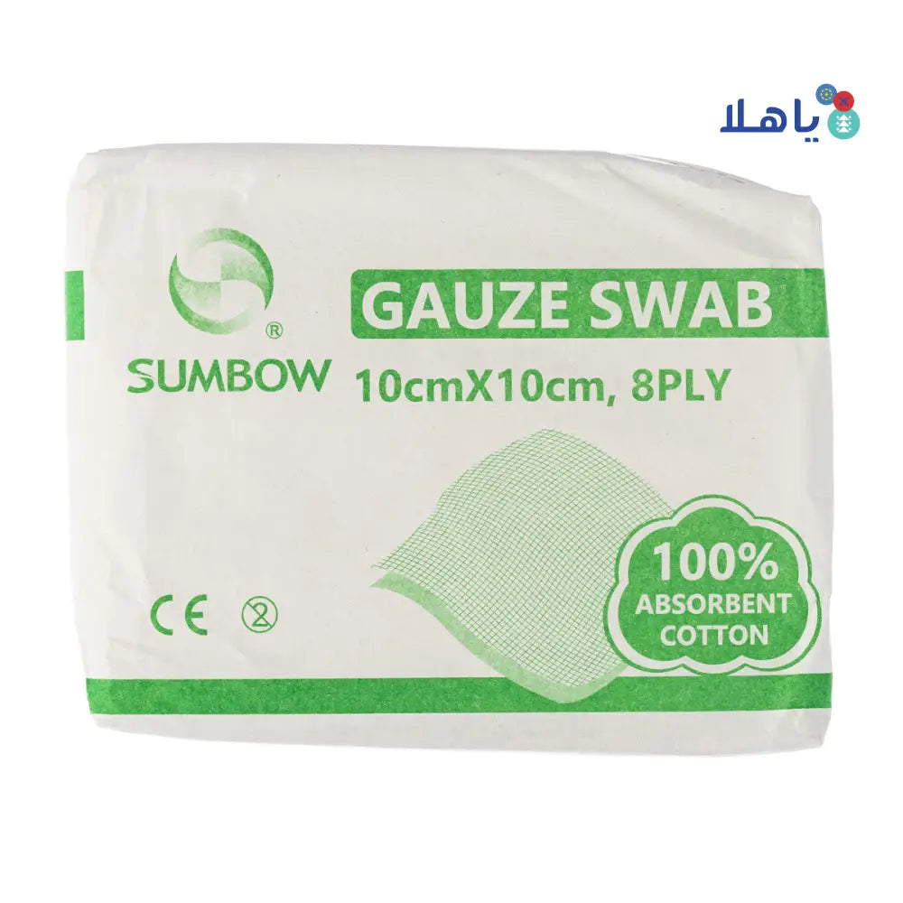 Sumbow Gauze Swab Non-Sterile 10x10cm 8ply 100pcs