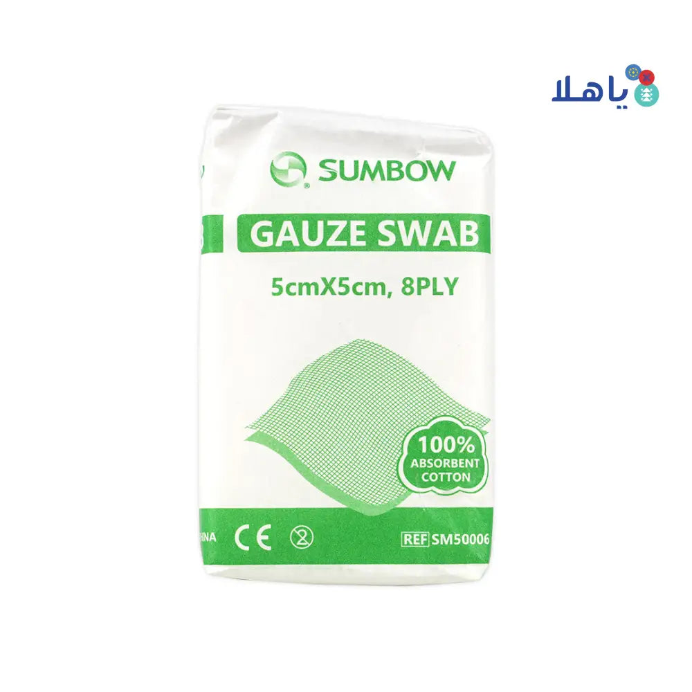 Sumbow Gauze Swab Non-Sterile 5x5cm 8ply 100pcs