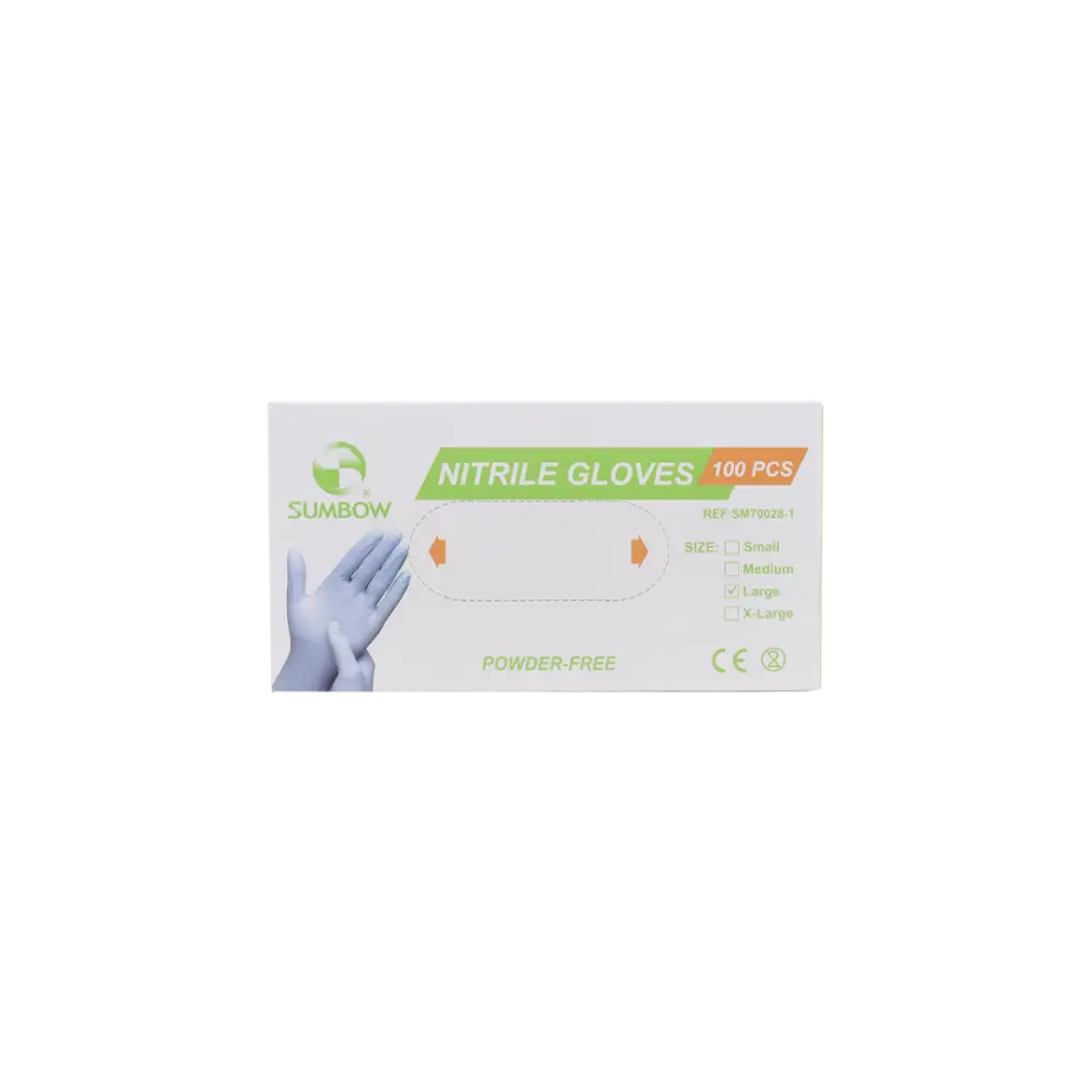 Sumbow Nitrile Gloves Powder-Free 100pcs-L