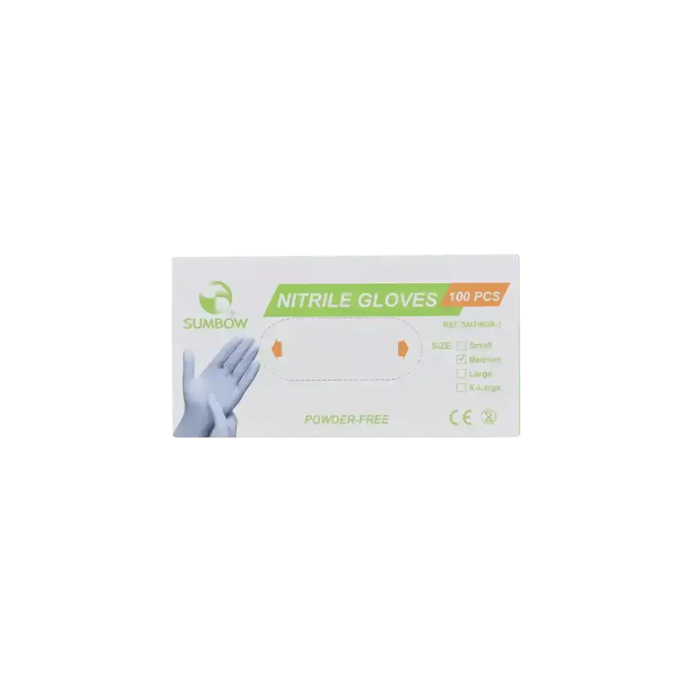 Sumbow Medical - Sumbow Nitrile Gloves Powder - Free 100pcs - M - Pharmazone - 