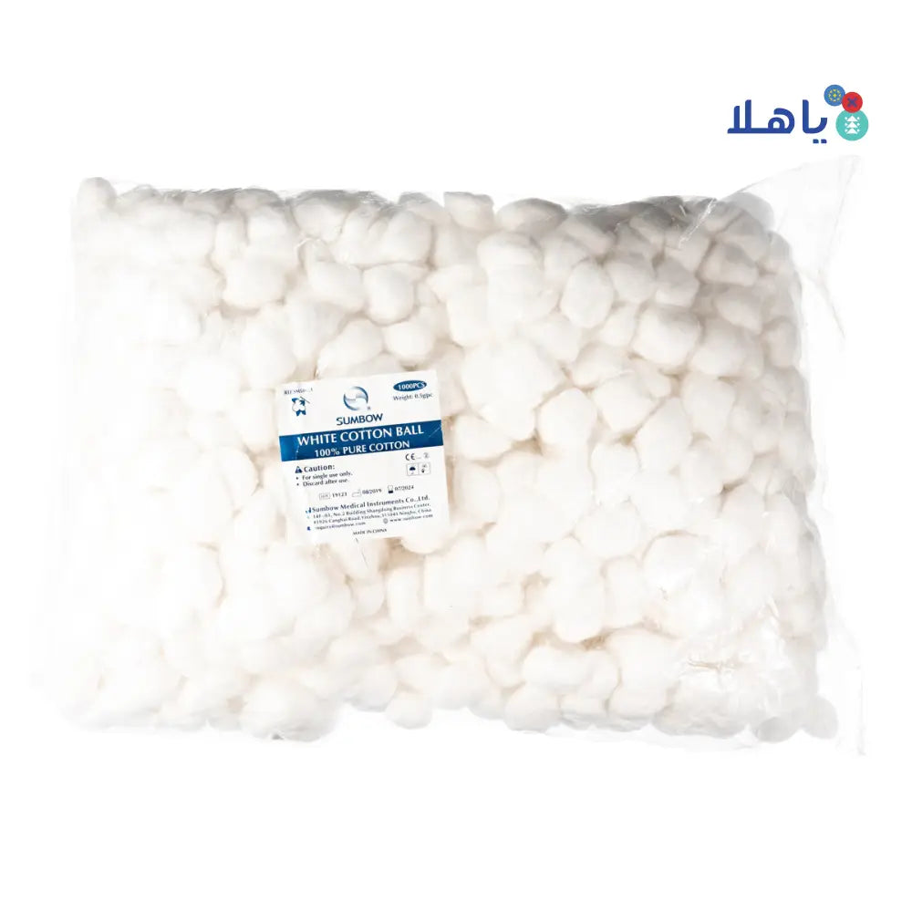 SUMBOW WHITE COTTON BALL 1000PCS