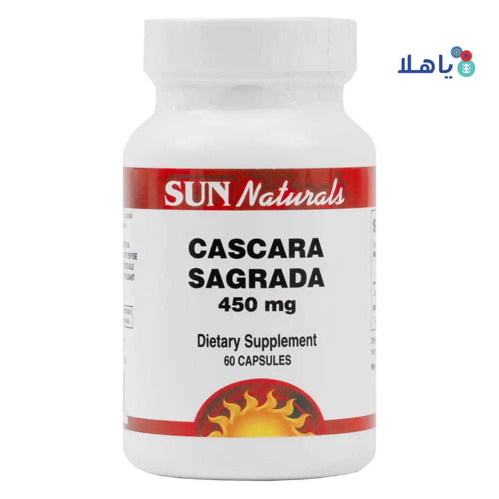 Sun Naturals Cascara Sagrada 450mg  60 Capsules