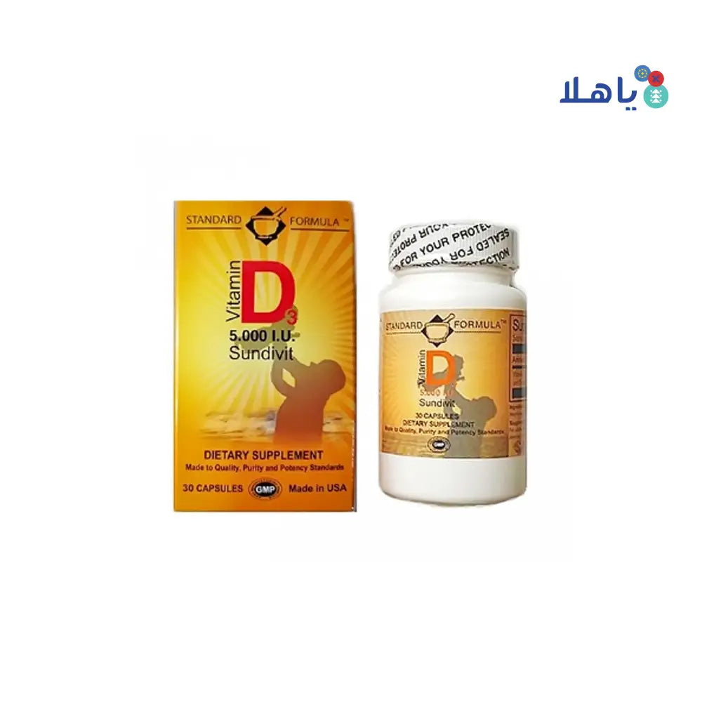 SUNDIVIT VIT D3 5000IU 30CAPS