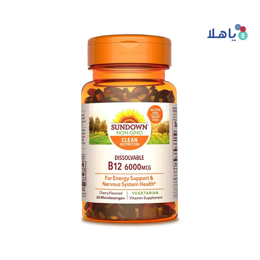 SUNDOWN B12 6000MCG 60 MICRO LOZENGES