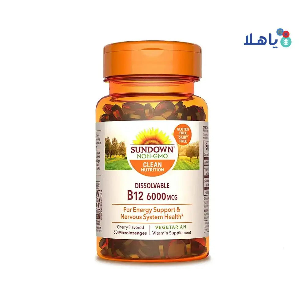 SUNDOWN - Sundown B12 6000Mcg 60 Micro Lozenges - Pharmazone - 