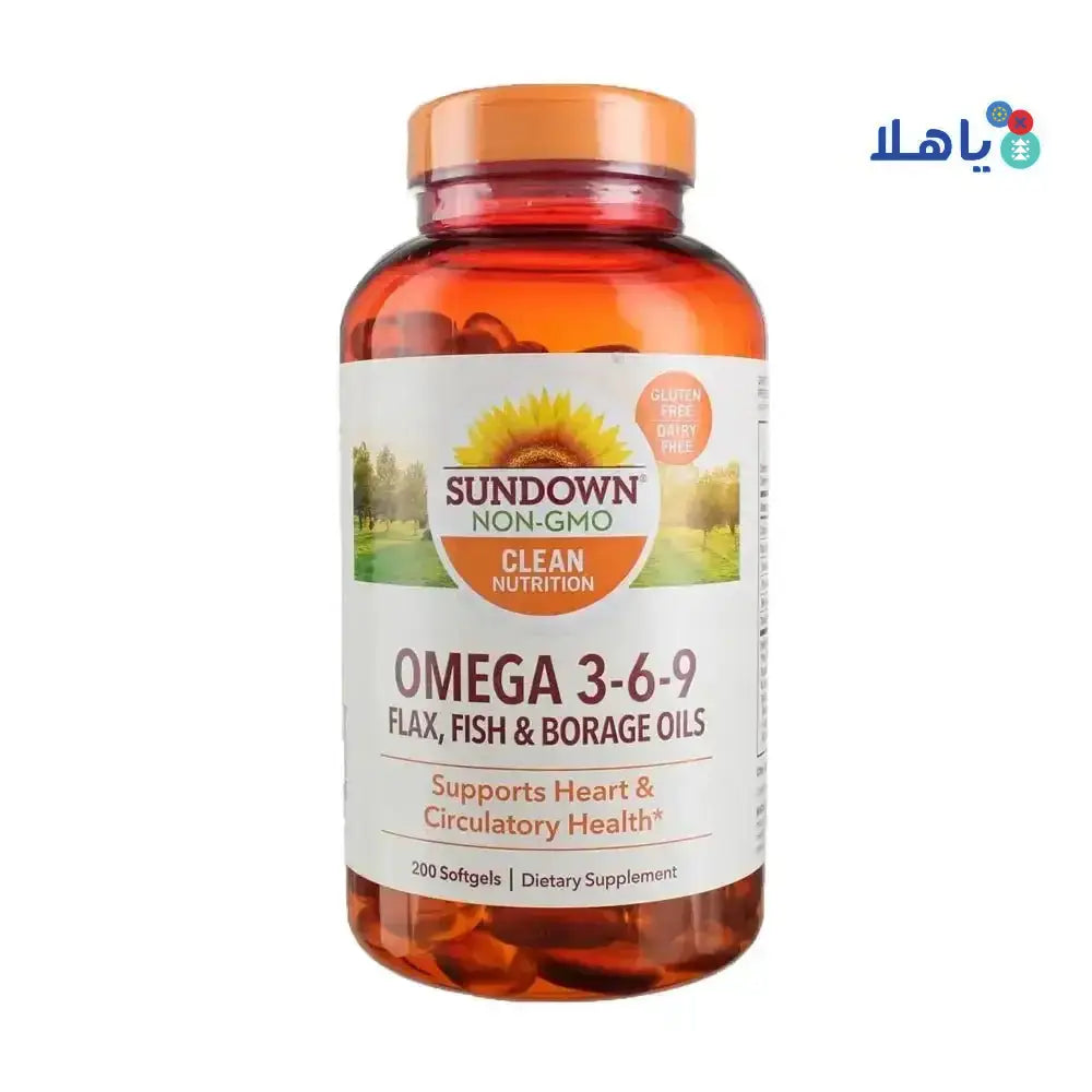 SUNDOWN - Sundown Omega 3 - 6 - 9 200 Softgels - Pharmazone - 