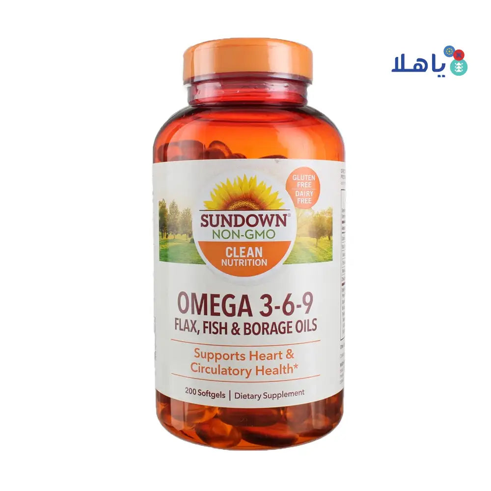 Sundown Omega 3-6-9 200 Softgels