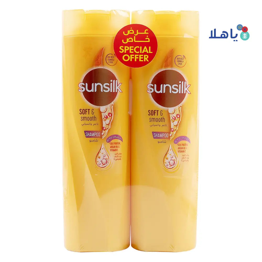 Sunsilk Soft & Smooth Shampoo 2X400ml 10% Off