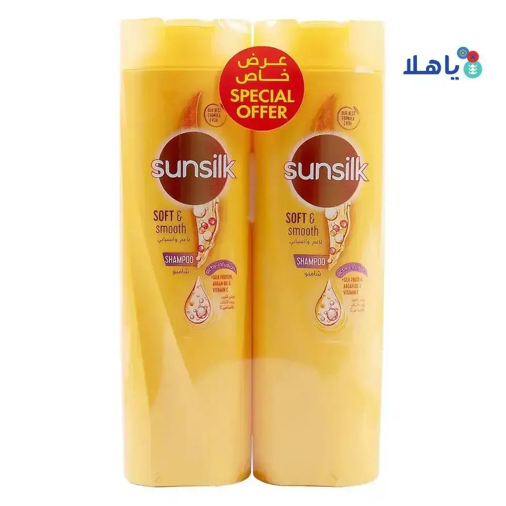 SUNSILK - Sunsilk Soft & Smooth Shampoo 2X400ml 10% Off - Pharmazone - 