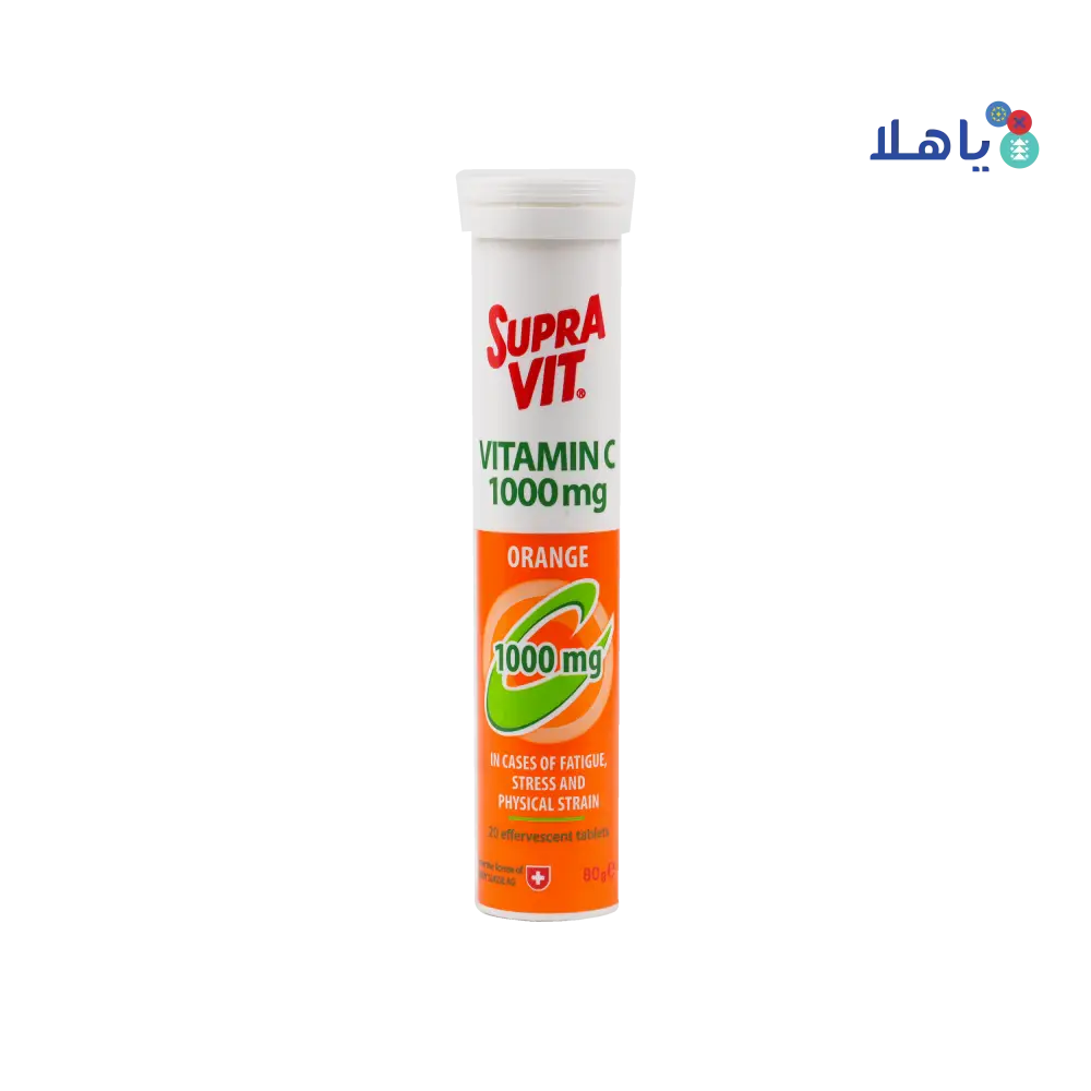 SUPRAVIT VIT C 1000MG 20EFF ORANGE*