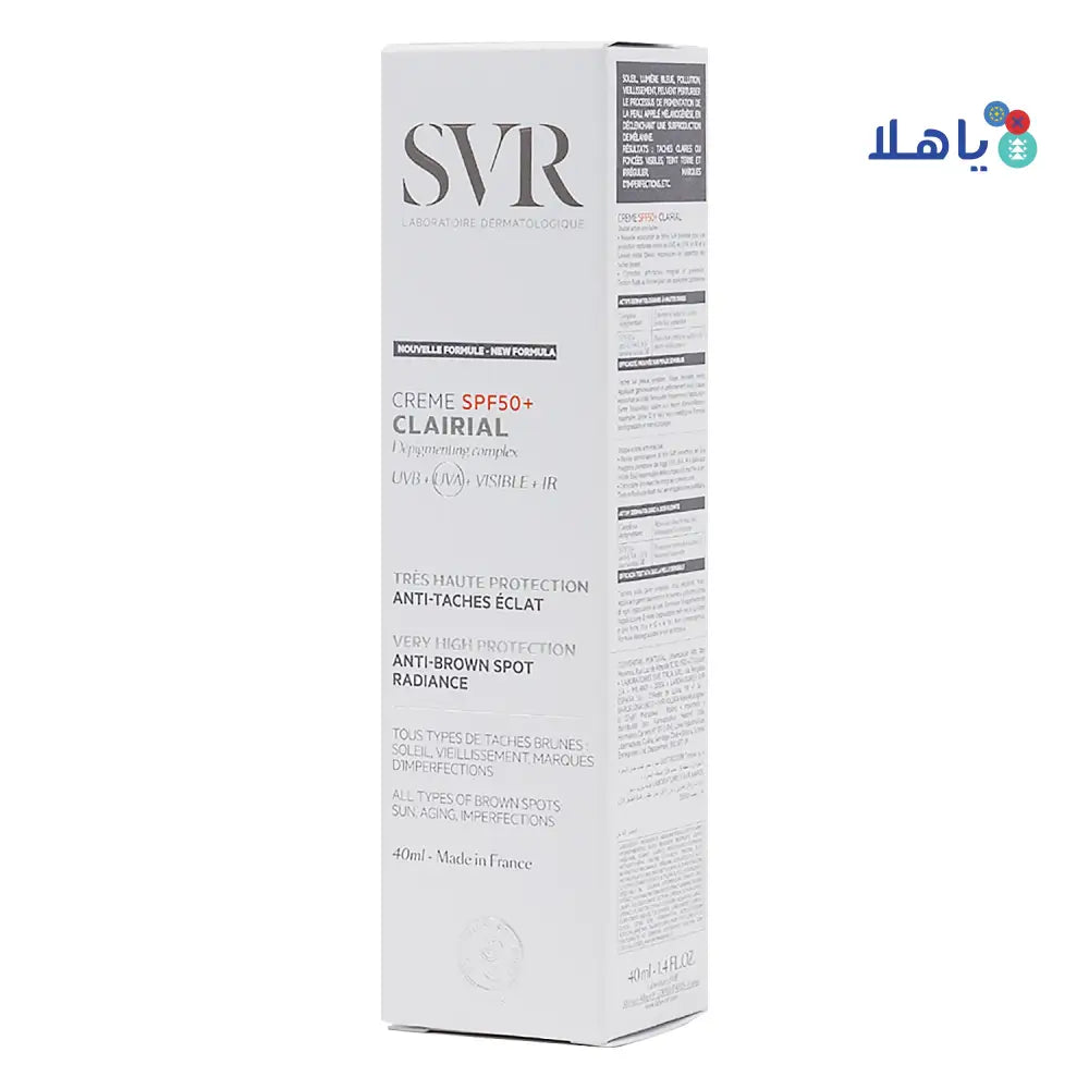 SVR CLAIRIAL LIGHT SPF50 CREAM 40ML