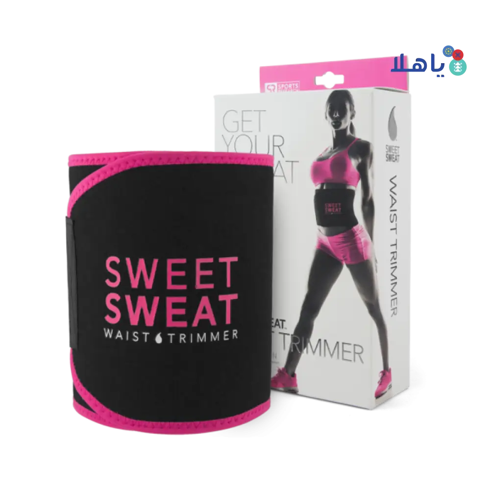 Sweet Sweat Waist Trimmer Black & Pink-L