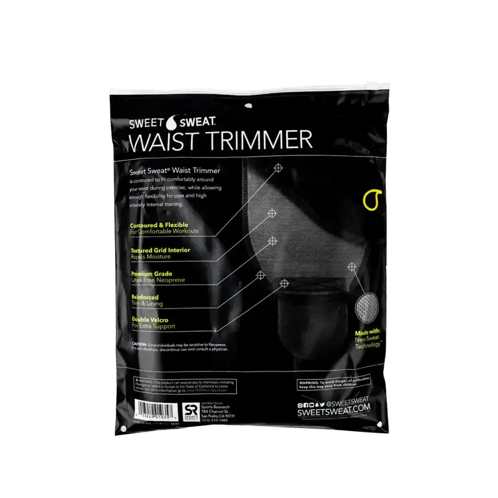 SWEET SWEAT - Sweet Sweat Waist Trimmer Black & Yellow - L - Pharmazone - 