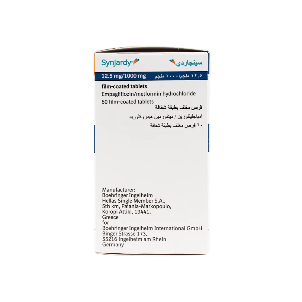 SYNJARDY 12.5MG/1000MG 60 TABLETS