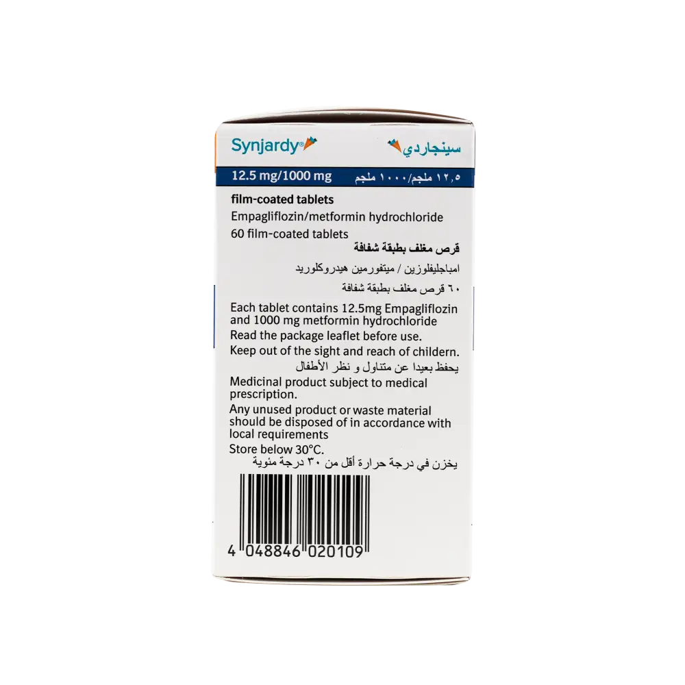 SYNJARDY 12.5MG/1000MG 60 TABLETS