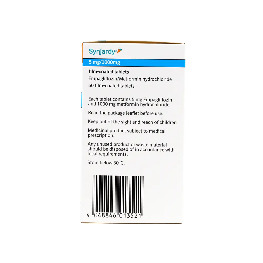 SYNJARDY 5MG/1000MG 60 TABLETS