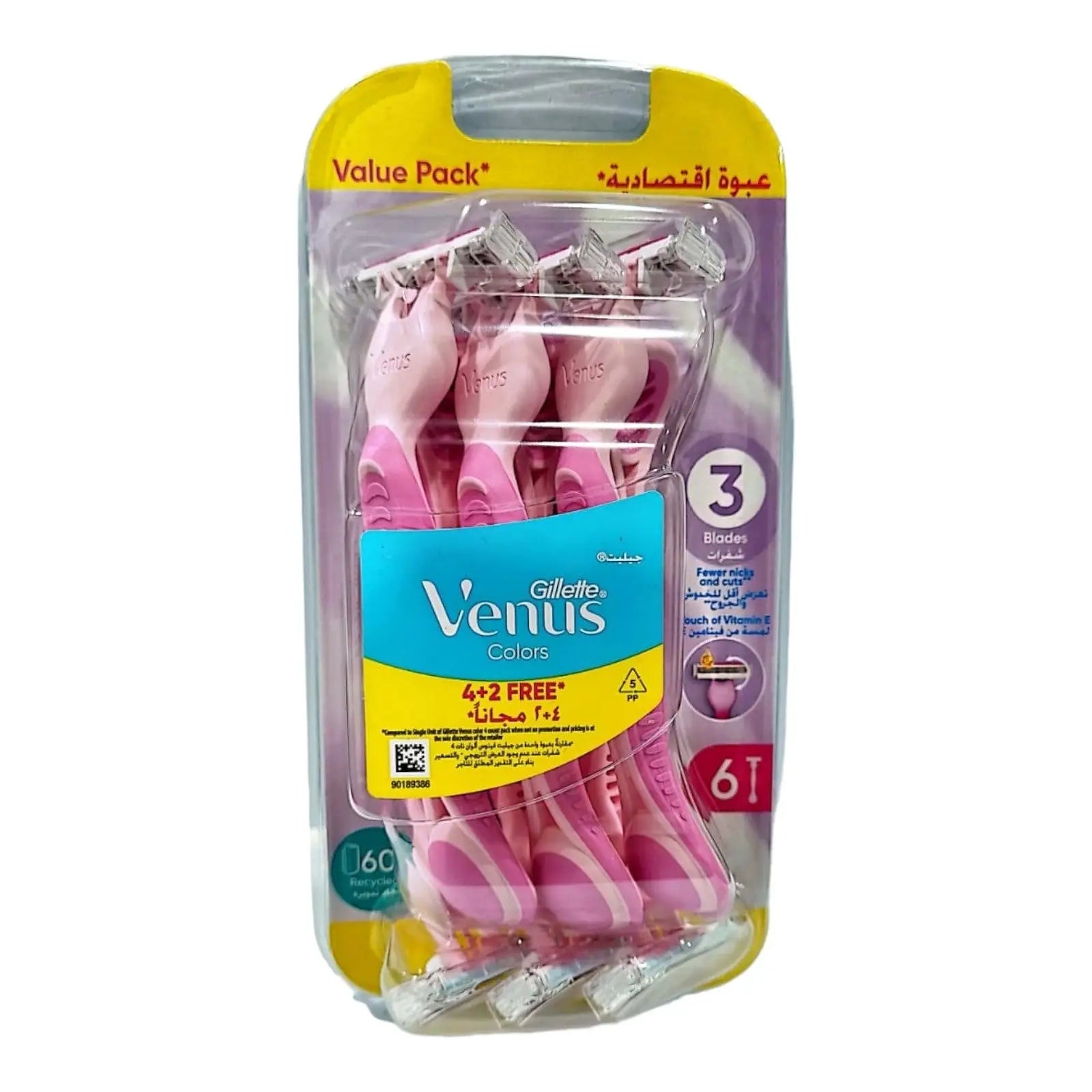 Gillette Venus Colors 4+2Pcs-6232