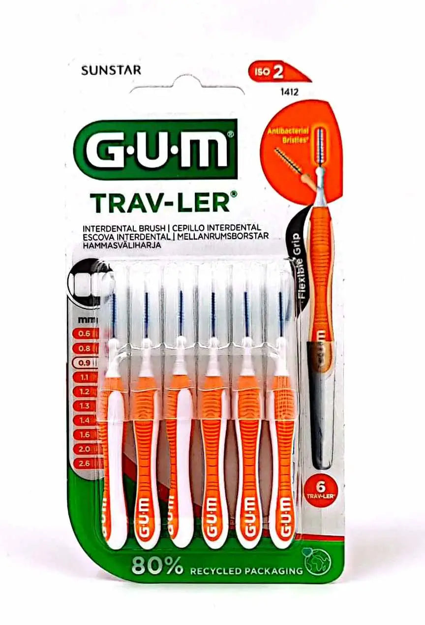 GUM Trav-Ler Interdental Brush 0.9mm 6pcs-1412