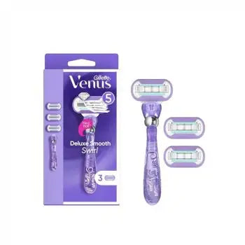 GILLETTE VENUS DELUXE SMOOTH SWIRL 3 CRT 5 BLADES