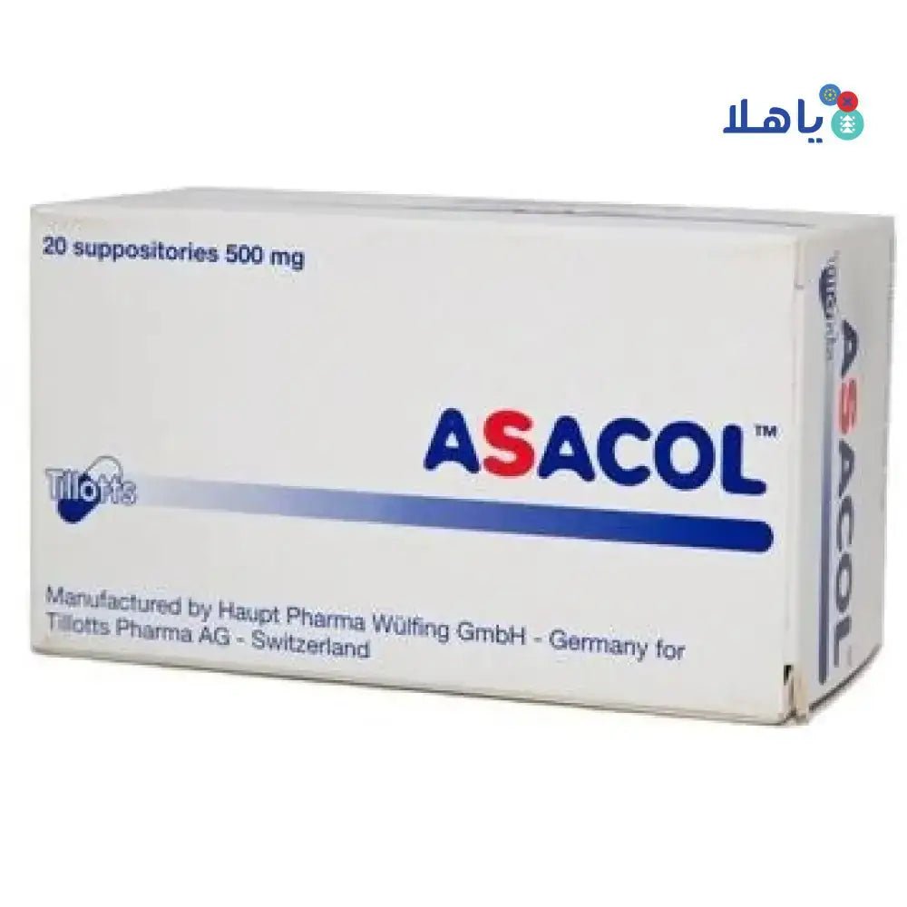 TILLOT - ASACOL 20 SUPPOSITORIES 500MG - Pharmazone - 