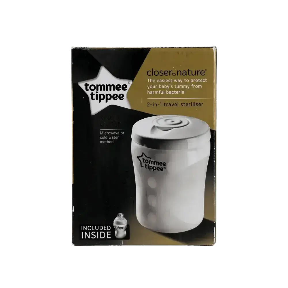 TOMMEE TIPPEE - Tommee Tippee 2in1 Travel Steriliser Bottle 0m+ 260ml - 1000 - Pharmazone - 