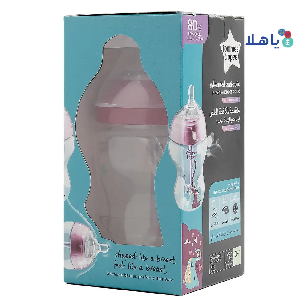 Tommee Tippee Advanced Anti-Colic Bottle 0m+ Girl 260ml-7685