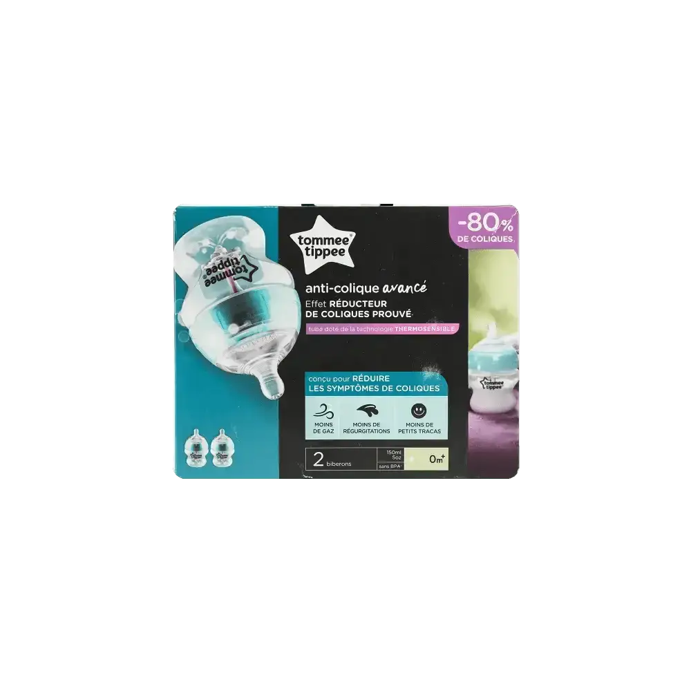 TOMMEE TIPPEE - Tommee Tippee Advanced AntiColic Bottle 0m+Blue 150mlX2 - 6020 - Pharmazone - 