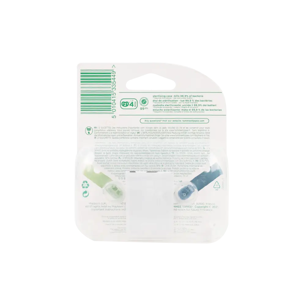 Tommee Tippee Closer To Nature Anytime Soother 6-18M X2-5449