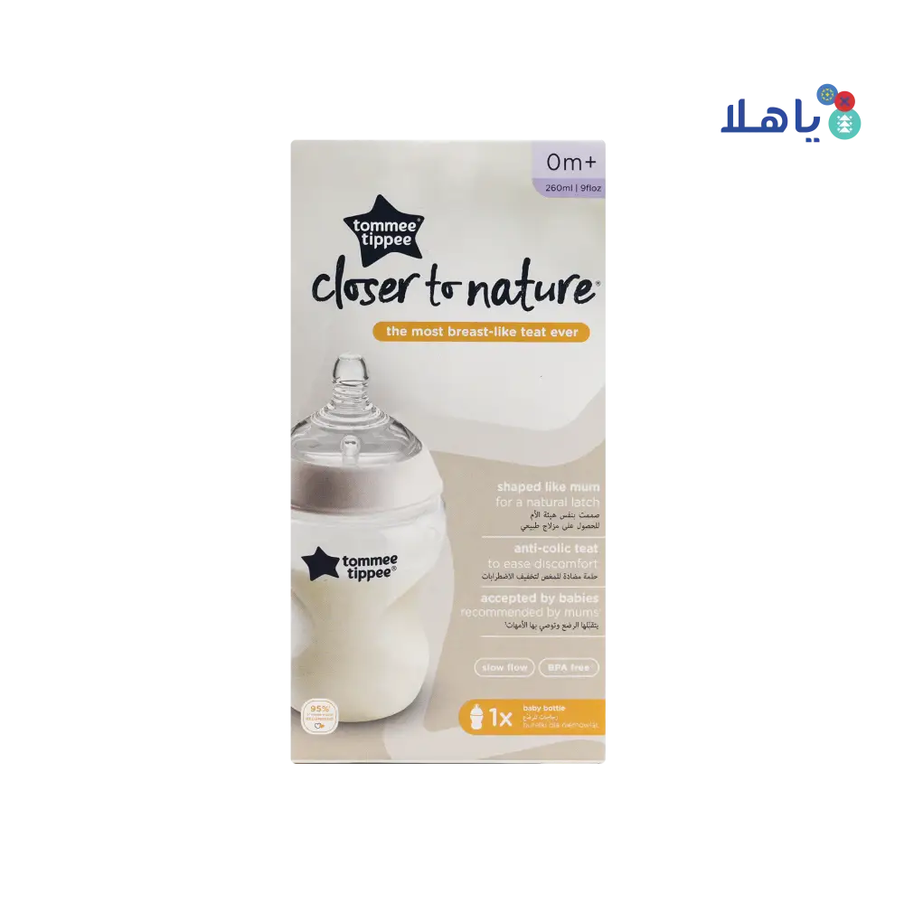 Tommee Tippee Closer To Nature Bottle 0m+ 260ml-42250070