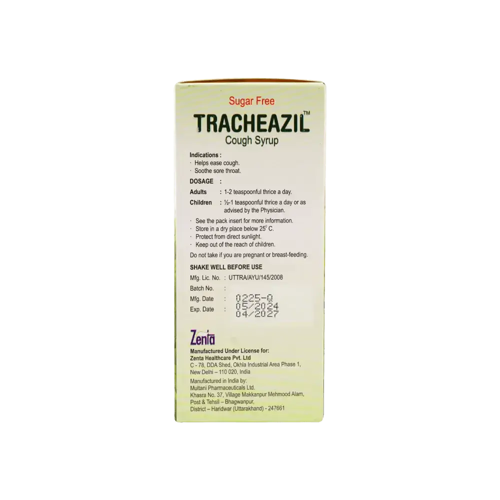 ZENTA - Tracheazil Cough Syrup 150Ml - Pharmazone - 