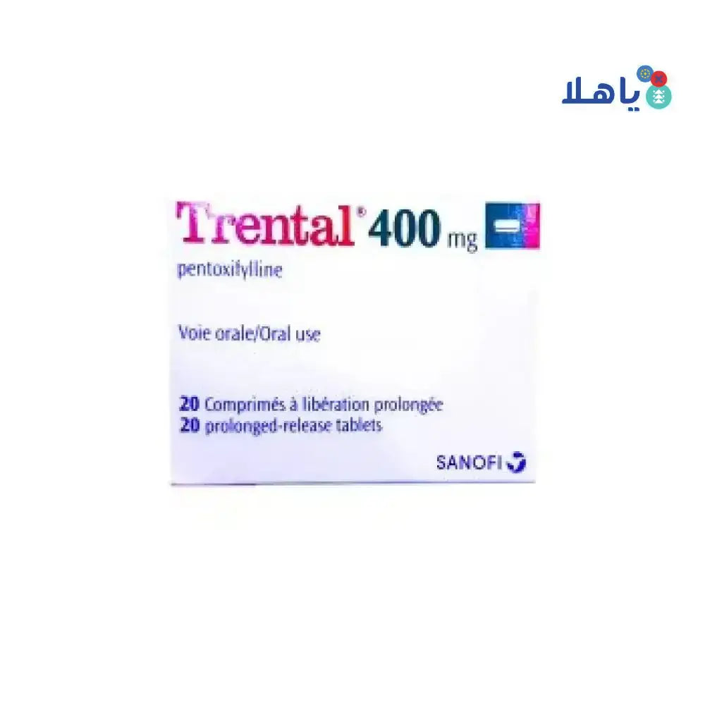 SANOFI Pharma - TRENTAL 400 MG 20 TAB - Pharmazone - 