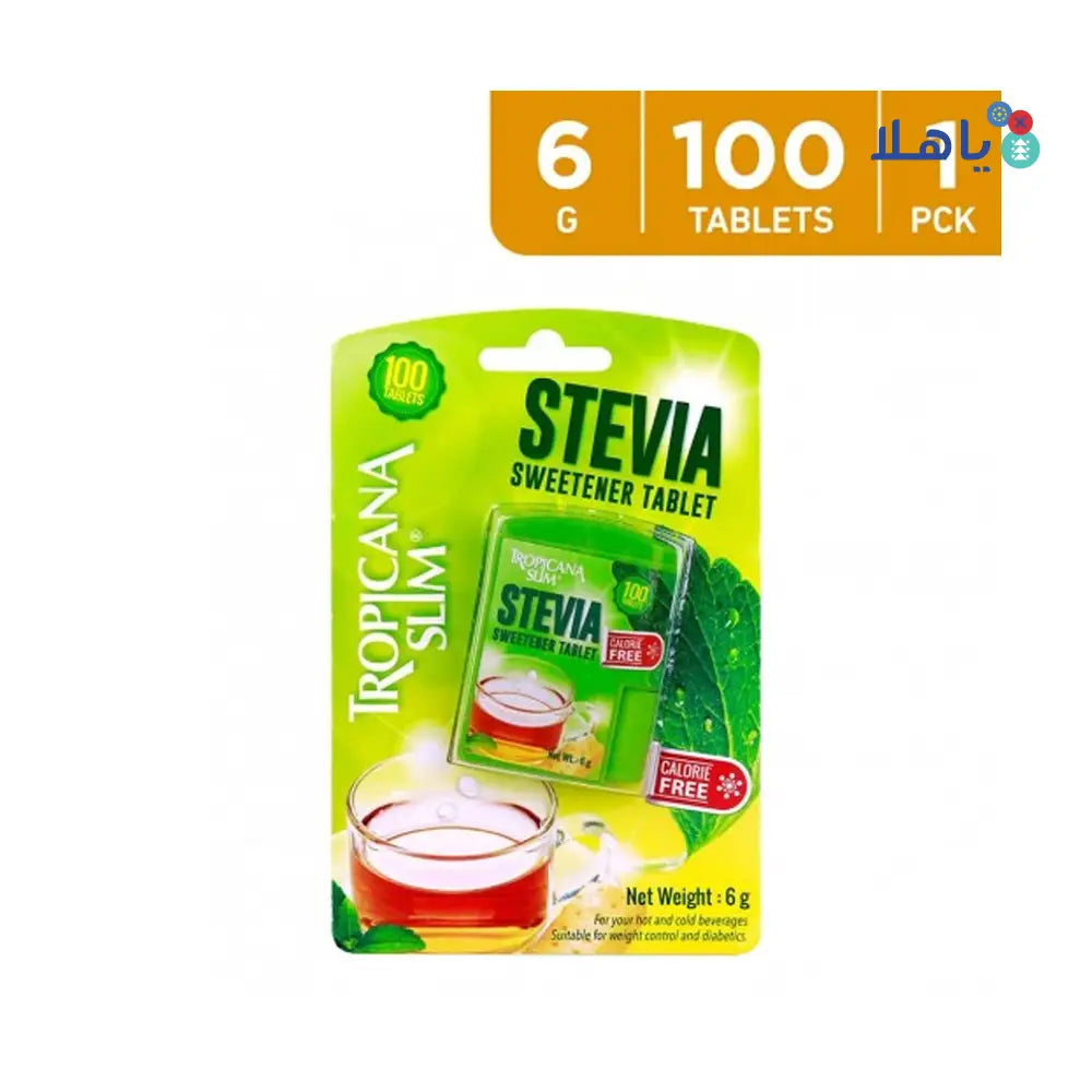 TROPICANA SLIM STEVIA SWEETENER 100 TAB 6G