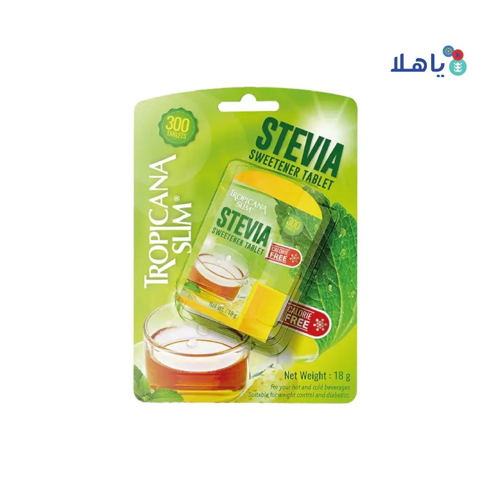 TROPICANA SLIM STEVIA SWEETENER 300 TAB 18G