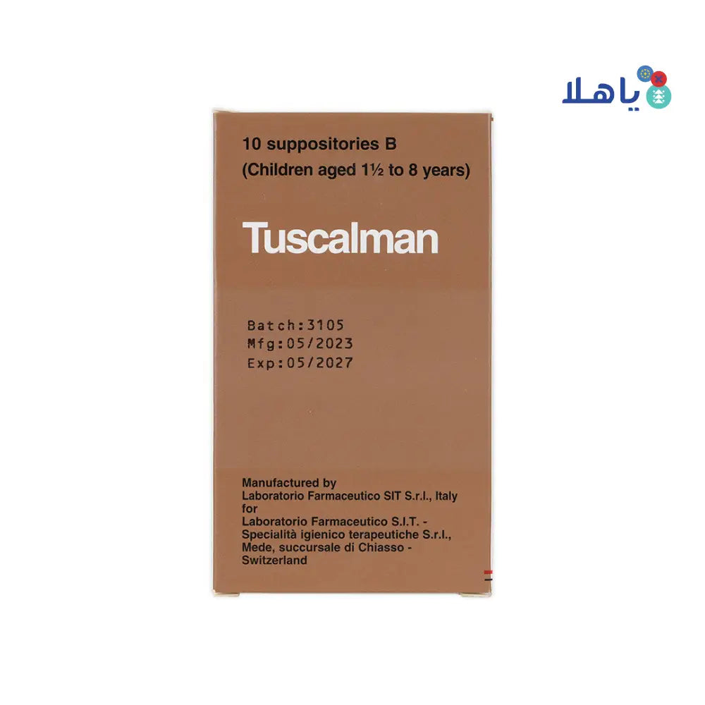 TUSCALMAN B 10 SUPPOSITORIES